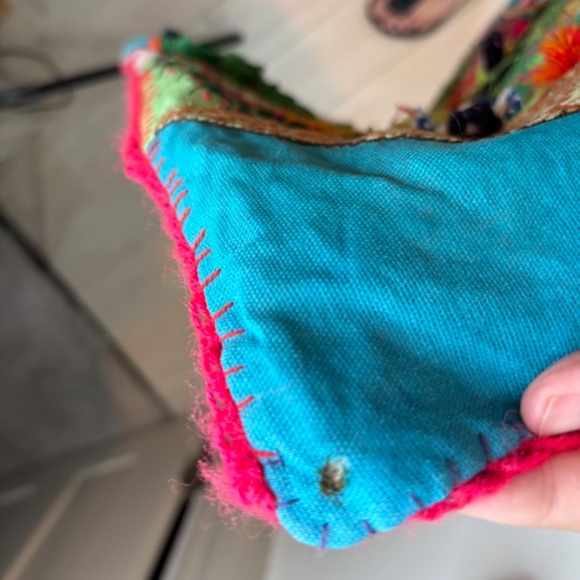 Peru Arpillera Handmade 3D Wall Art Hanging Village Garden Cabbage Trees Cactus - Picture 10 of 12